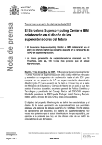 El Barcelona Supercomputing Center e IBM colaborarán en el