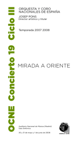 Concierto 19, Ciclo III - Orquesta y Coro Nacionales de España