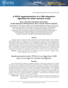 A FPGA implementation of a LMS adaptative algorithm for smart