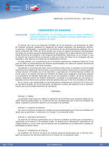 Boletín Oficial de Cantabria ha publicado la orden por la