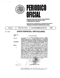 juicio especial hipotecario - Gobierno del Estado de Tabasco