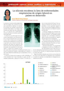 La silicosis encabeza la lista de enfermedades respiratorias de