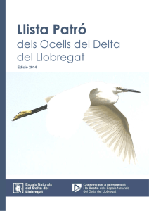 Llista Patró dels Ocells del Delta del Llobregat. Edició 2014