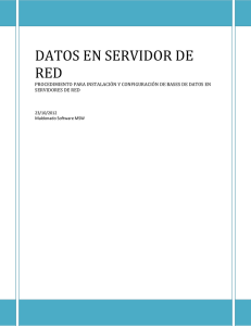 datos en servidor de red