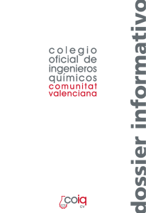 Dossier informativo COIQCV - Colegio Oficial de Ingenieros