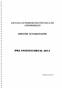 poa ixstitucioxal 2015 - Escuela Superior Politécnica de Chimborazo