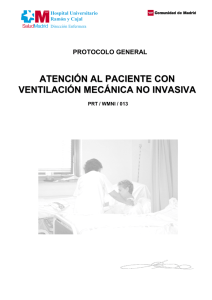 atención al paciente con ventilación mecánica no invasiva
