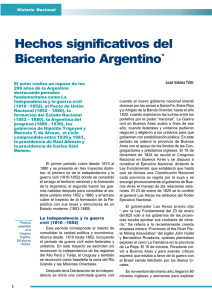 Hechos significantes del bicentenario argentino 26