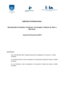 SIMPOSIO INTERNACIONAL Biomateriales Forestales