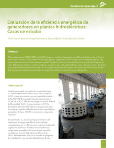 Evaluación de la eficiencia energética de generadores en plantas