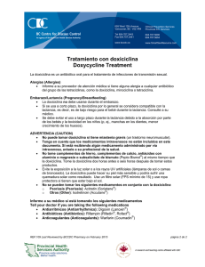 Tratamiento con doxiciclina Doxycycline Treatment