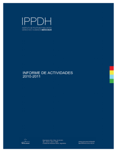 Informe de actividades 2010-2012 - ippdh
