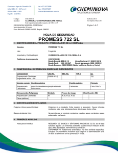 Promess 722 SL - Hoja de seguridad