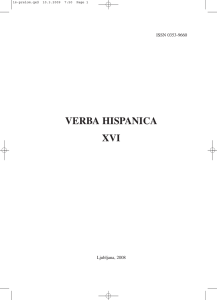 Verba Hispánica, XVI - Instituto Cervantes