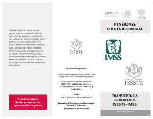 Pensiones Transferencia de Derechos ISSSTE-IMSS