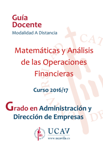 Guía Docente Matemáticas y Análisis de las Operaciones Financieras