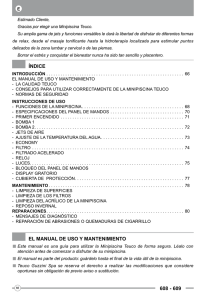 608 - 609 el manual de uso y mantenimiento índice