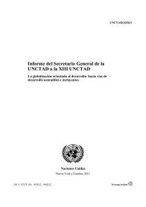 Informe del Secretario General de la UNCTAD a la XIII UNCTAD