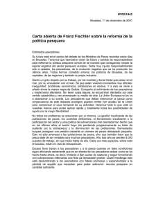 Carta abierta de Franz Fischler sobre la reforma de la