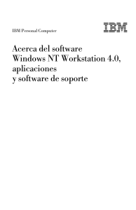 Acerca del software Windows NT Workstation 4.0, aplicaciones