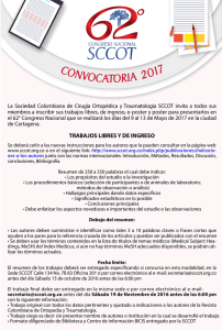 Convocatoria trabajos - Sociedad Colombiana de Cirugía