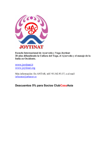 www.joytinat.it www.joytinat.org Descuentos 5% para Socios