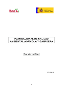 plan nacional de calidad ambiental agrícola y ganadera