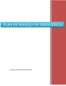 plan de manejo de emergencia