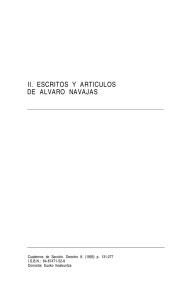 Escritos y artículos de Álvaro Navajas. IN: I. Jornadas de Derecho