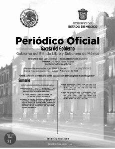 Periódico Oficial del Gobierno del Estado Libre y Soberano de México