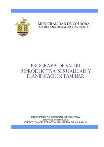 programa de salud reproductiva, sexualidad y planificacion familiar