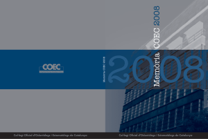 2008Memòria COEC 2008 - Col·legi Oficial d`Odontòlegs i