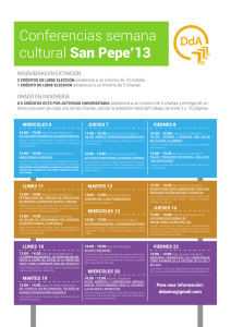 Conferencias semana cultural San Pepe`13