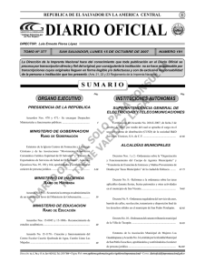 diario 15 octubre.indd - Diario Oficial de la República de El Salvador