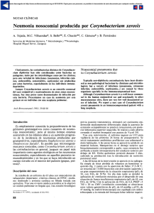 Neumonía nosocomial producida por Corynebacterium xerosis