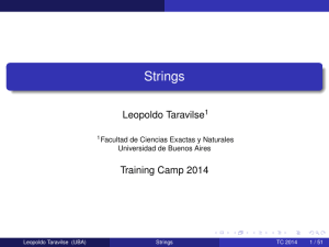 Strings - Training Camp Argentina
