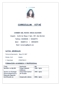 curriculum vitae - Ministerio de Inclusión Económica y Social