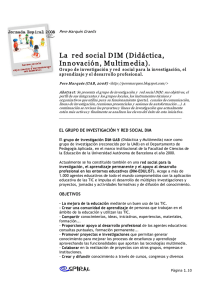 La red social DIM (Didáctica, Innovación, Multimedia).