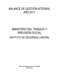 balance de gestión integral año 2011 ministerio del trabajo