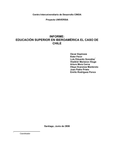 informe: educación superior en iberoamérica el caso de chile