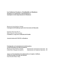 Los Gobiernos Escolares y Estudiantiles en Honduras