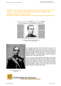 Tema 1: El reinado de Alfonso XIII y la quiebra del Estado Liberal