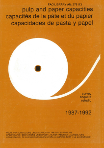 Capacidades de pasta y papel, 1987–1992