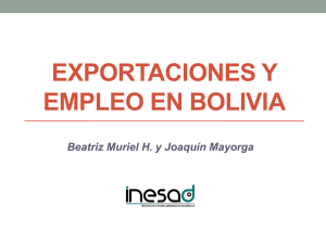 Exportaciones y empleo en Bolivia