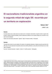 Patricia A. Orbe, El nacionalismo tradicionalista argentino