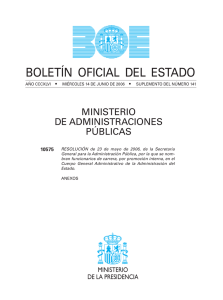 Ministerio de Administraciones Públicas. Suplemento del BOE núm