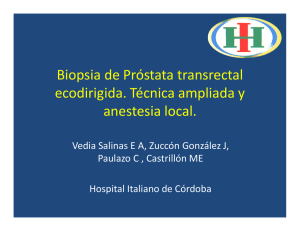 Biopsia de Próstata transrectal ecodirigida. Técnica ampliada y