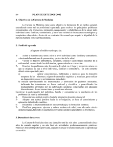 PLAN DE ESTUDIOS 2002 3 - Facultad de Ciencias Médicas