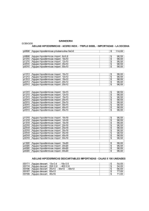 GANADERIA CODIGOS AGUJAS HIPODERMICAS