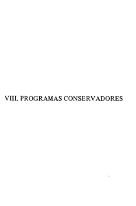 VIII. PROGRAMAS CONSERVADORES